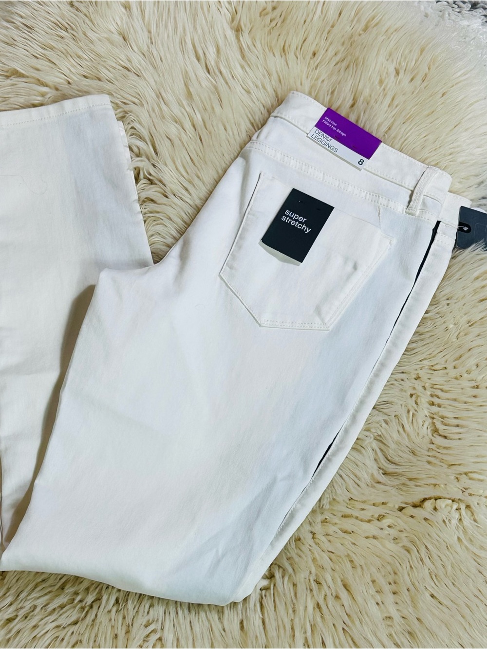 Mossimo Supply Co. White Super Stretch Skinny Jeans